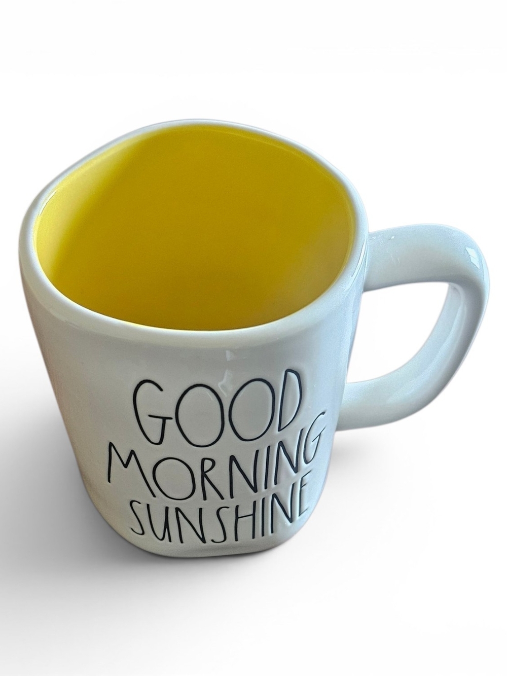 Rae Dunn White 'Good Morning Sunshine' Ceramic Mug 16 oz